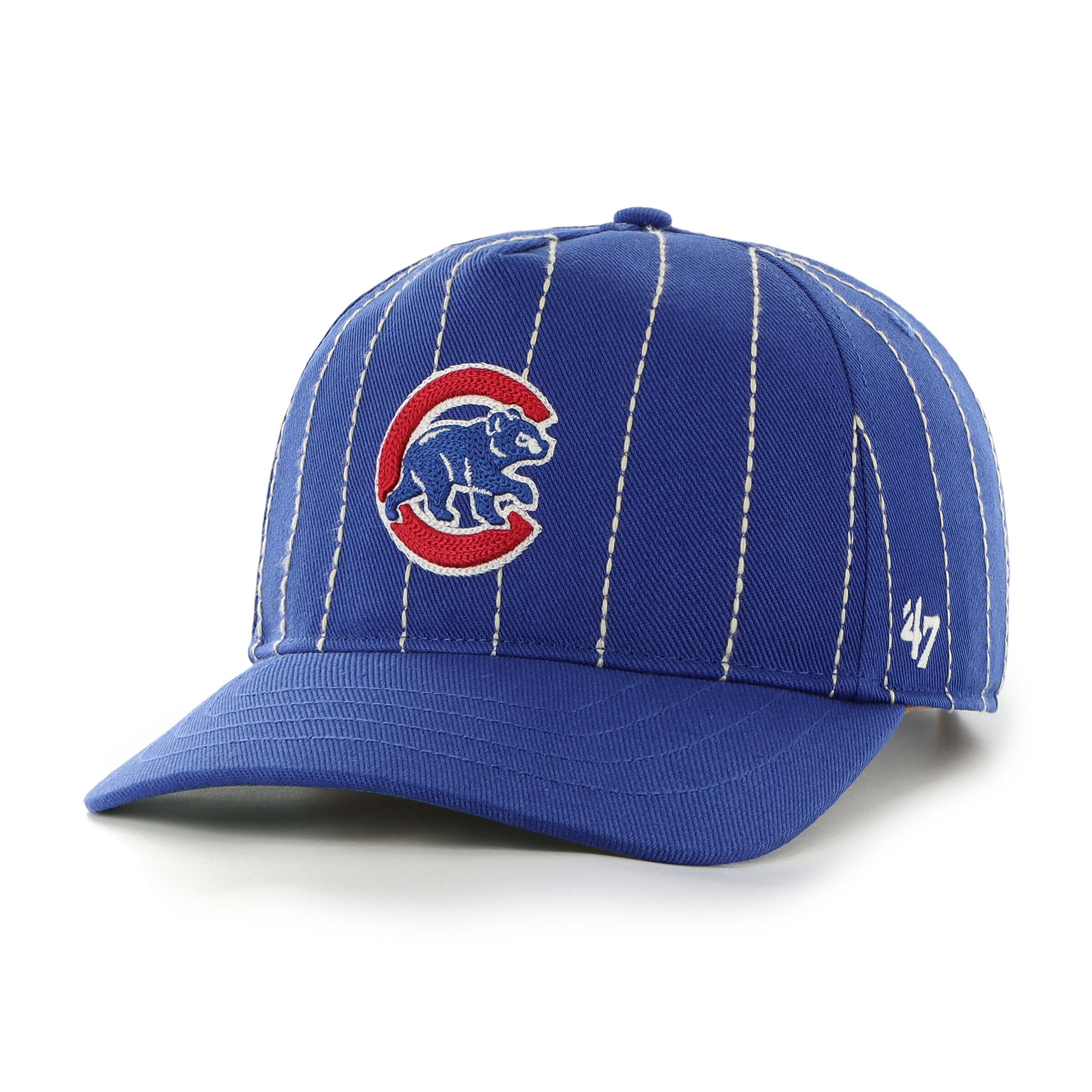 Chicago Cubs Rawlings '47 Brand Pinstripe Hitch Hat
