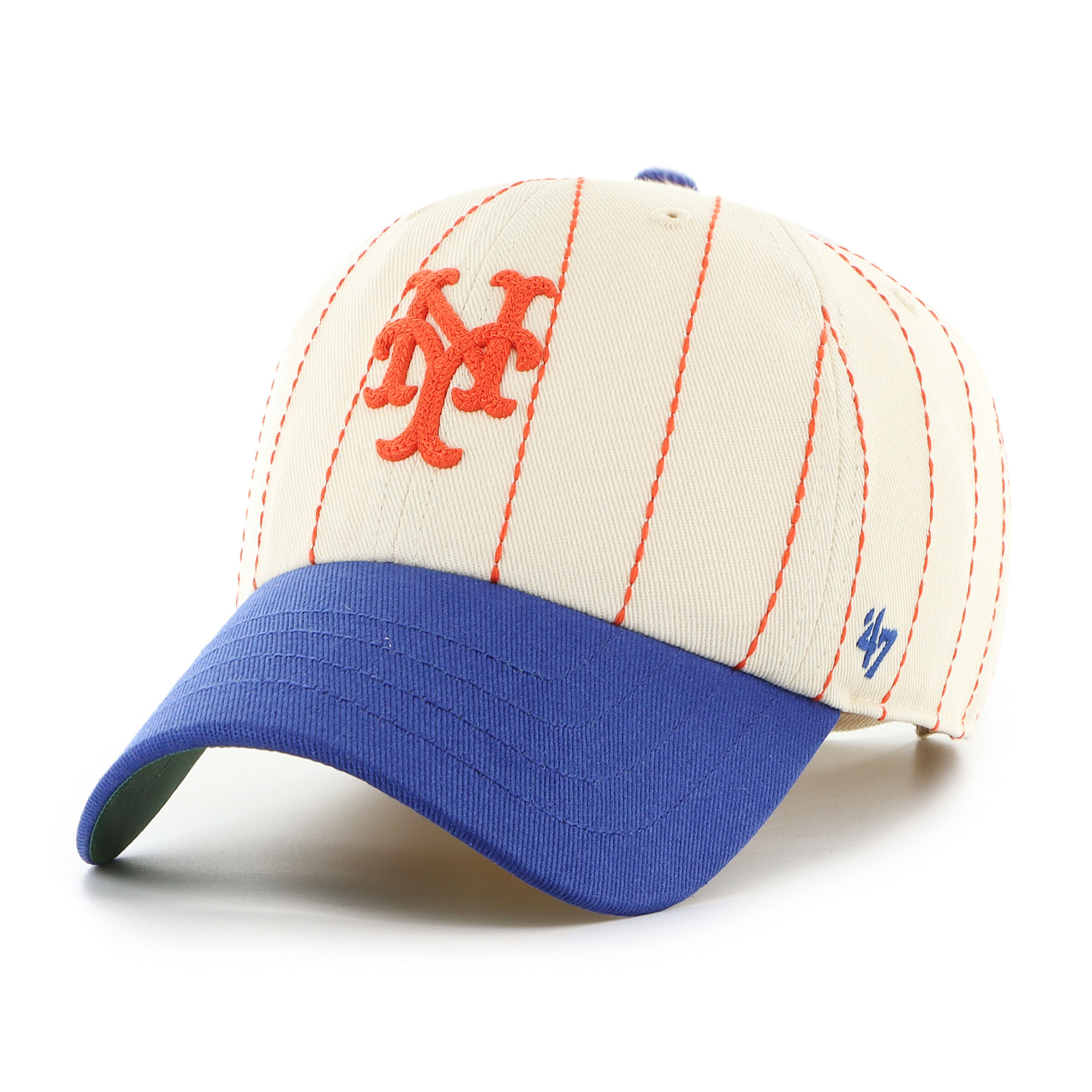 New York Mets Rawlings '47 Brand Pinstripe Clean Up Hat